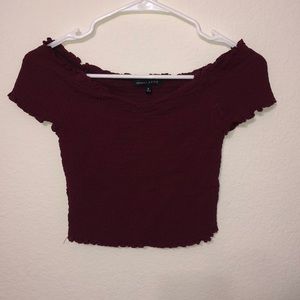 Kendall and Kylie Maroon crop top